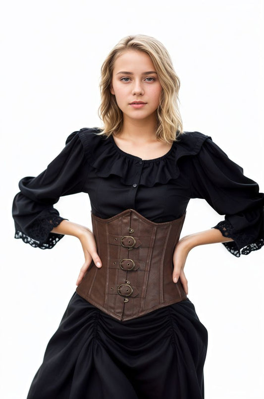 The Rebel Faux Leather Corset Belt