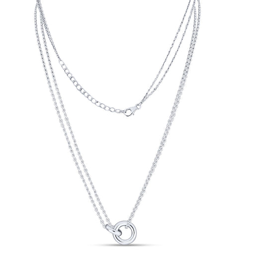 Minimalist Layered Circle Necklace